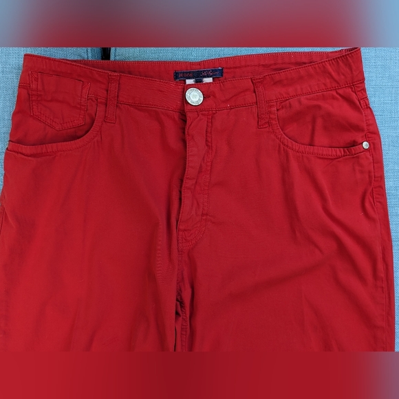 Women's Size 48 Red Pants, Les Copains Jeans - Picture 3 of 9
